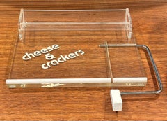 Vintage MCM Lucite Cheese & Crackers Slicing Board
