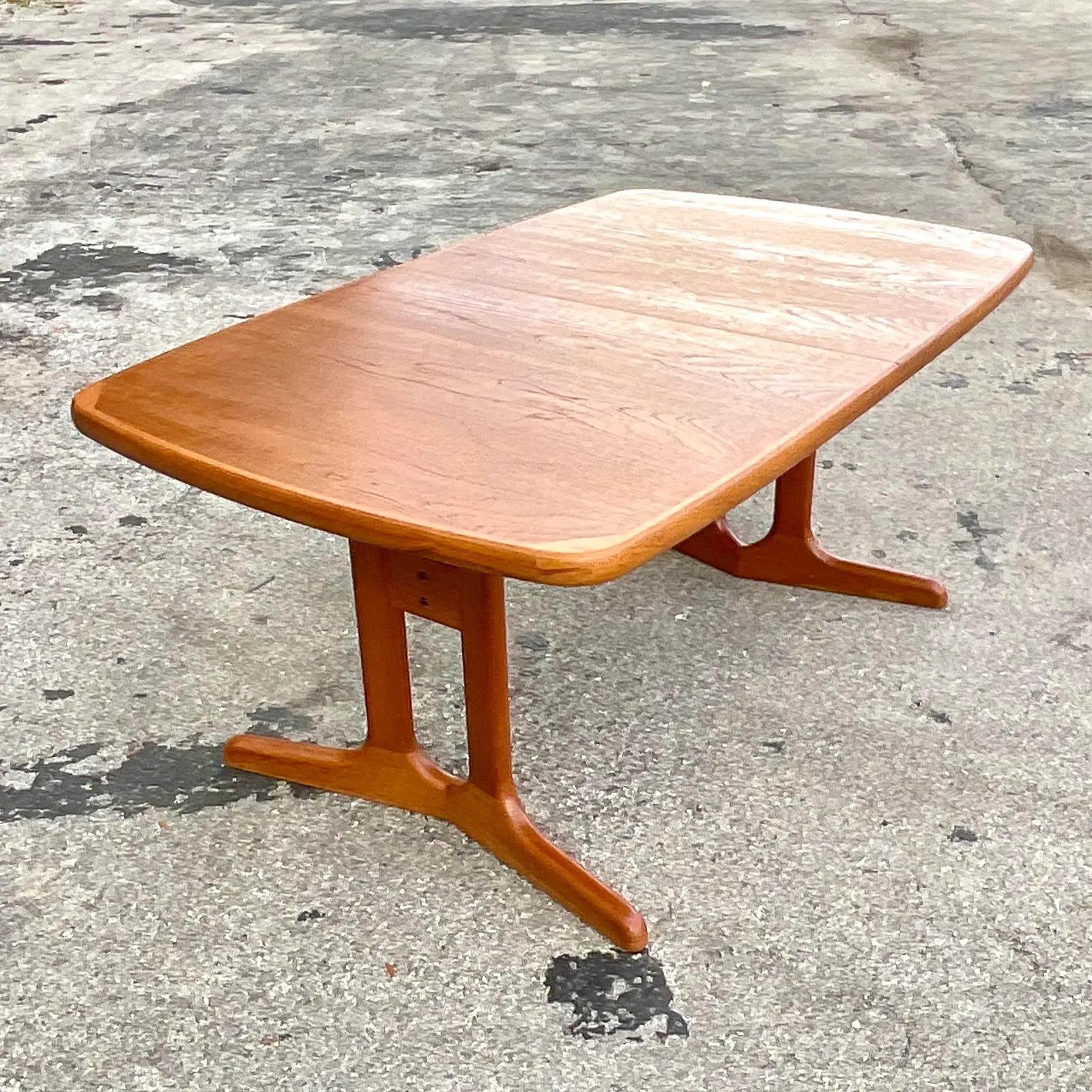 Tavolo da pranzo d'epoca in teak danese AMM Mobler 3