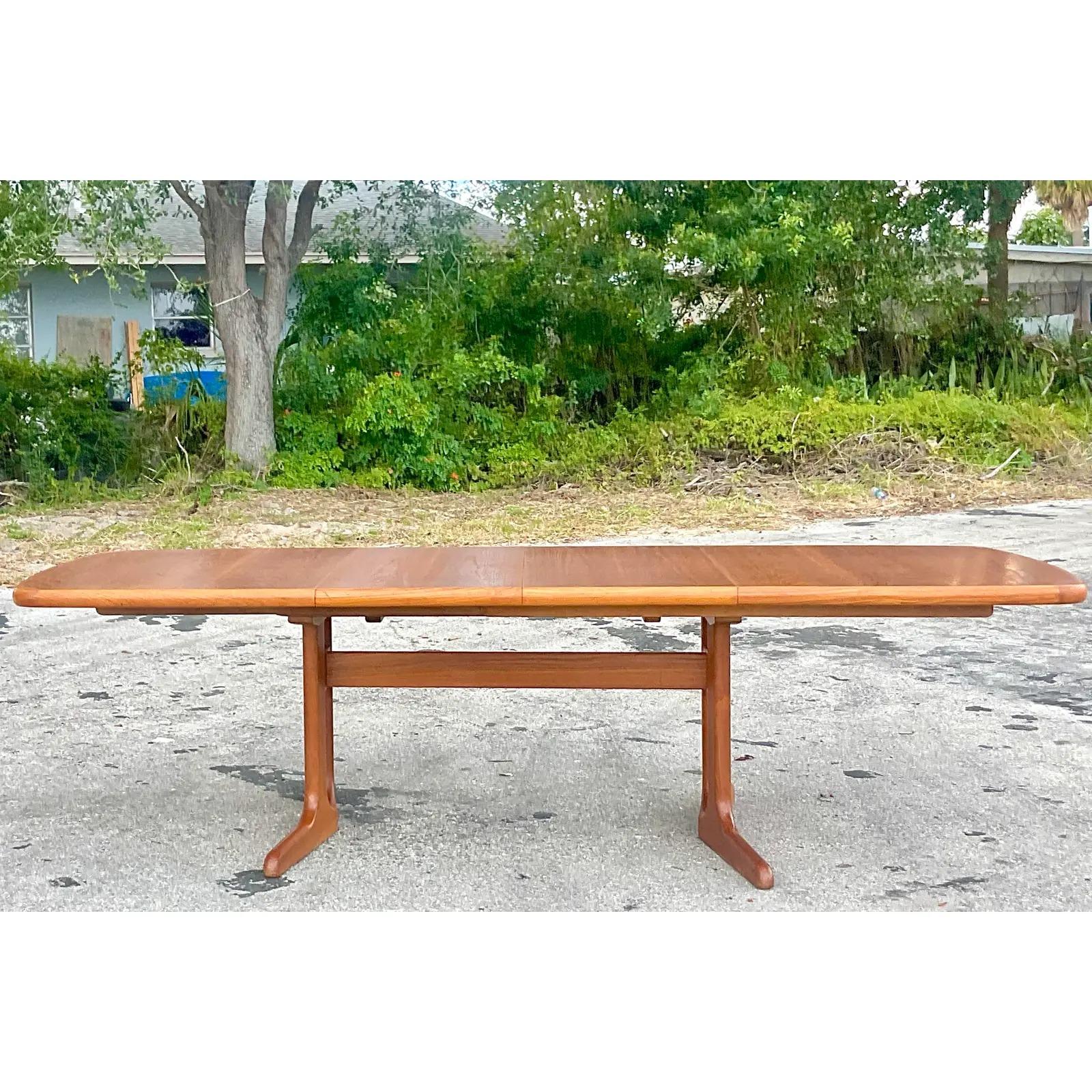 Tavolo da pranzo d'epoca in teak danese AMM Mobler 4