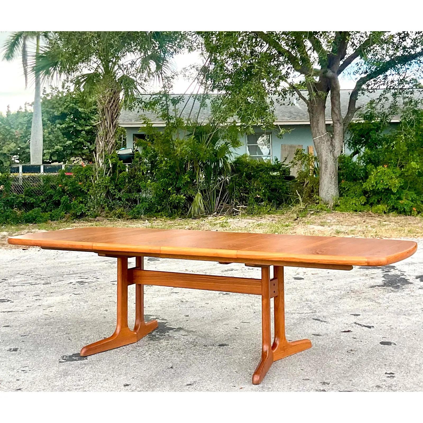 Mcm teak dining table top
