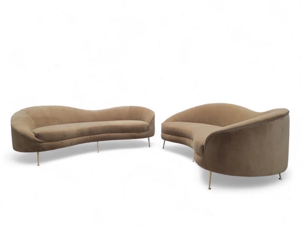 Vintage MCM Munari Style Sofa Neu gepolstert in Italienisch Mohair - Paar 2