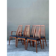 Vintage MCM Niels Koefoed Teak “Eva” Dining Chairs - Set of 6