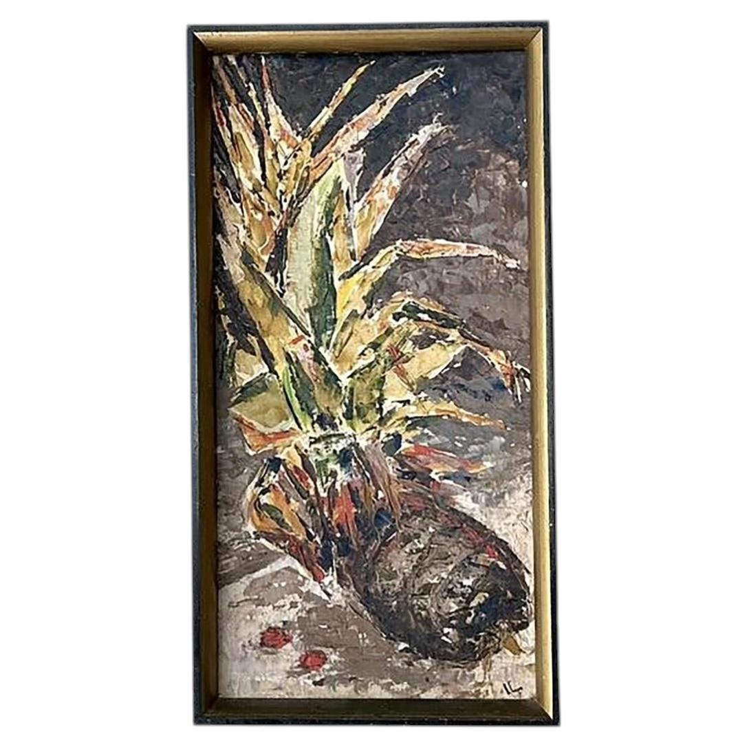 Huile sur panneau abstraite originale de MCM en vente