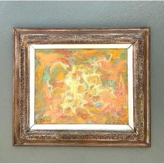 Vintage MCM Original Abstract Oil on Canvas (Huile abstraite sur toile)