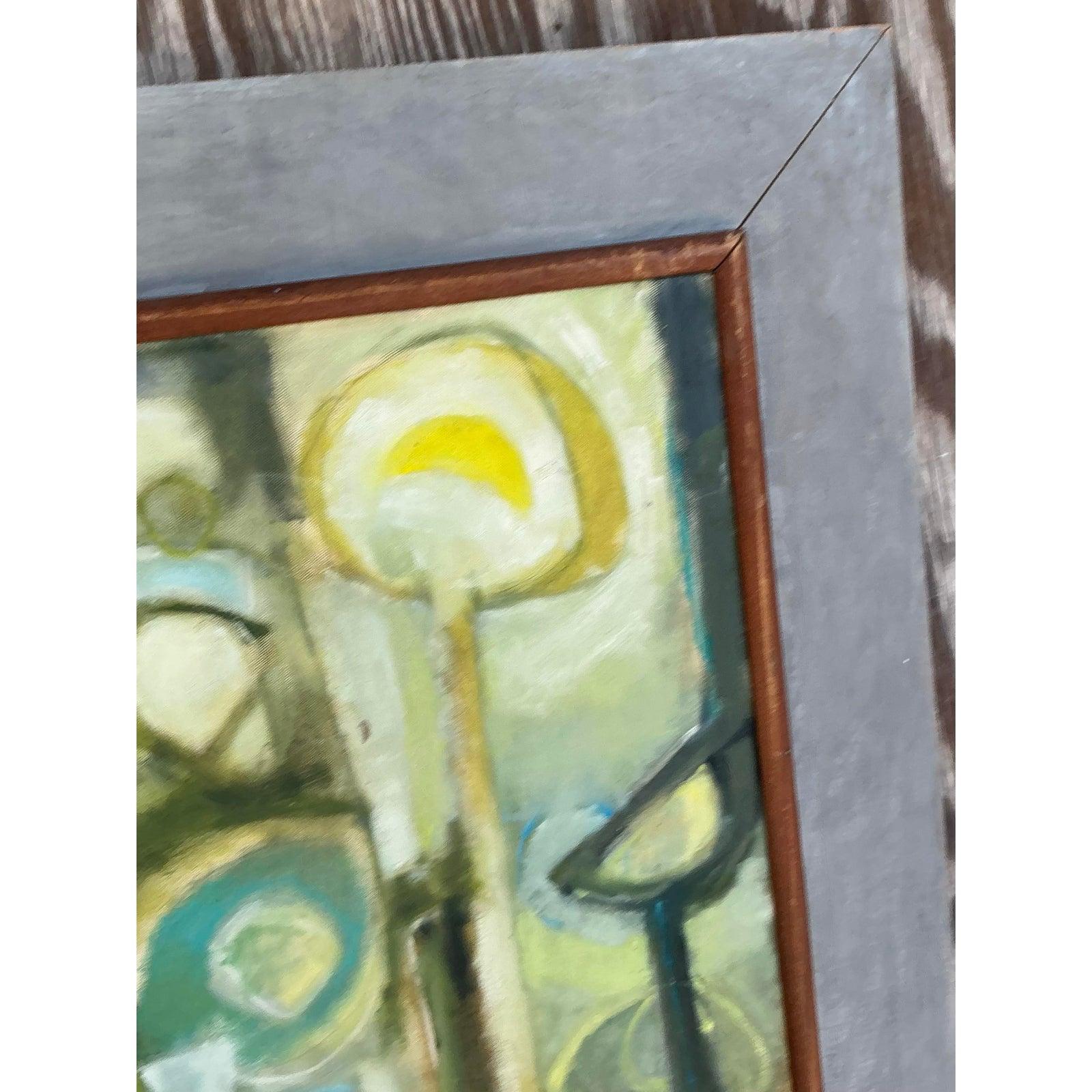 Peinture abstraite originale de McM sur toile, encadrée en vente 4