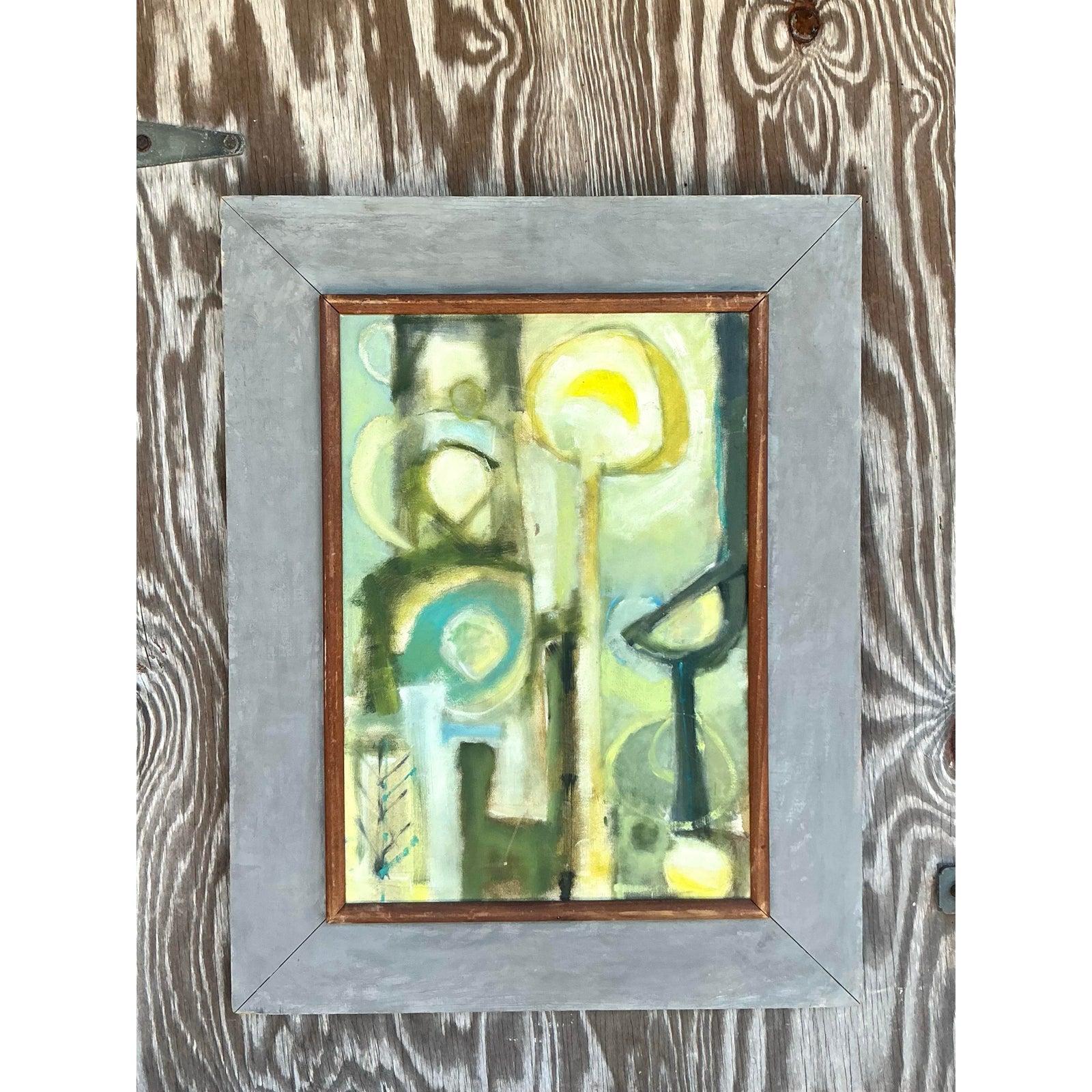 Toile Peinture abstraite originale de McM sur toile, encadrée en vente