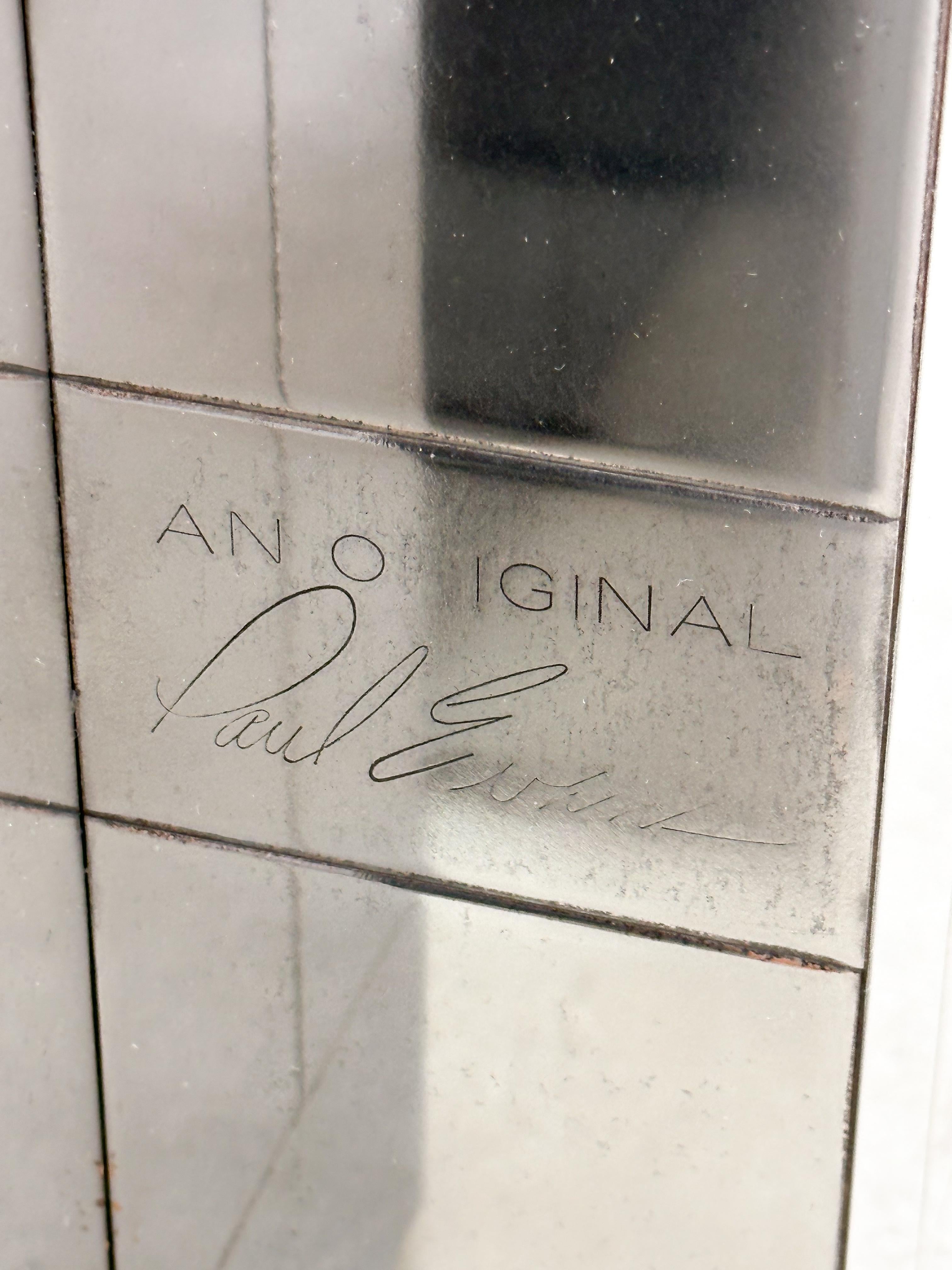 Vintage MCM Paul Evans Cityscape Dining Table – Gunmetal Base, Smoke Glass Top For Sale 3