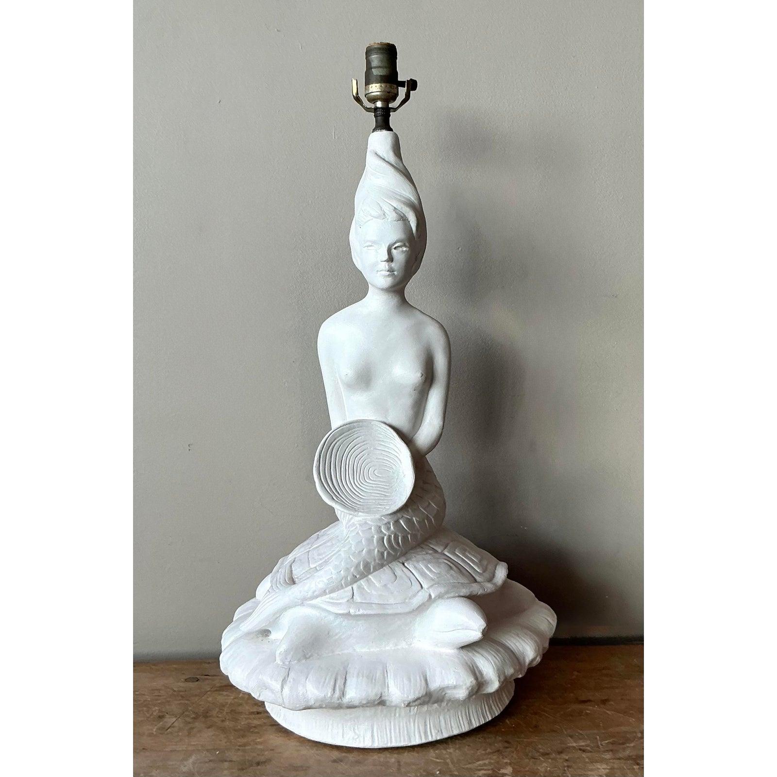 Lampada a sirena in gesso MCM vintage In condizioni buone in vendita a West Palm Beach, FL