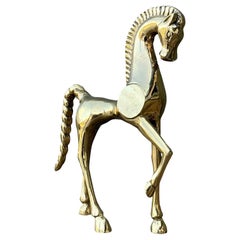 Vintage MCM Messing poliert Etrusker Pferd