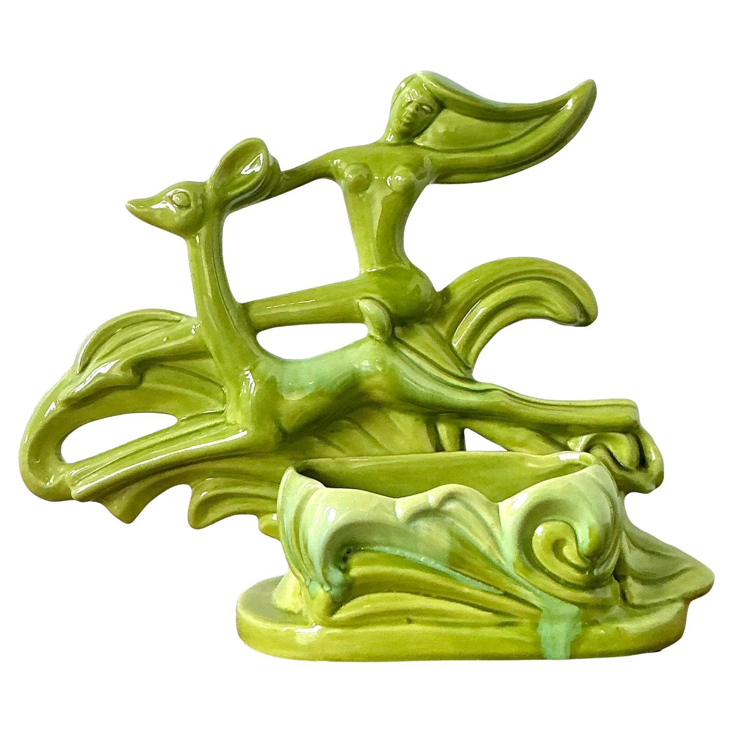 Vintage MCM Royal Haeger Glazed Ceramic Lamp For Sale