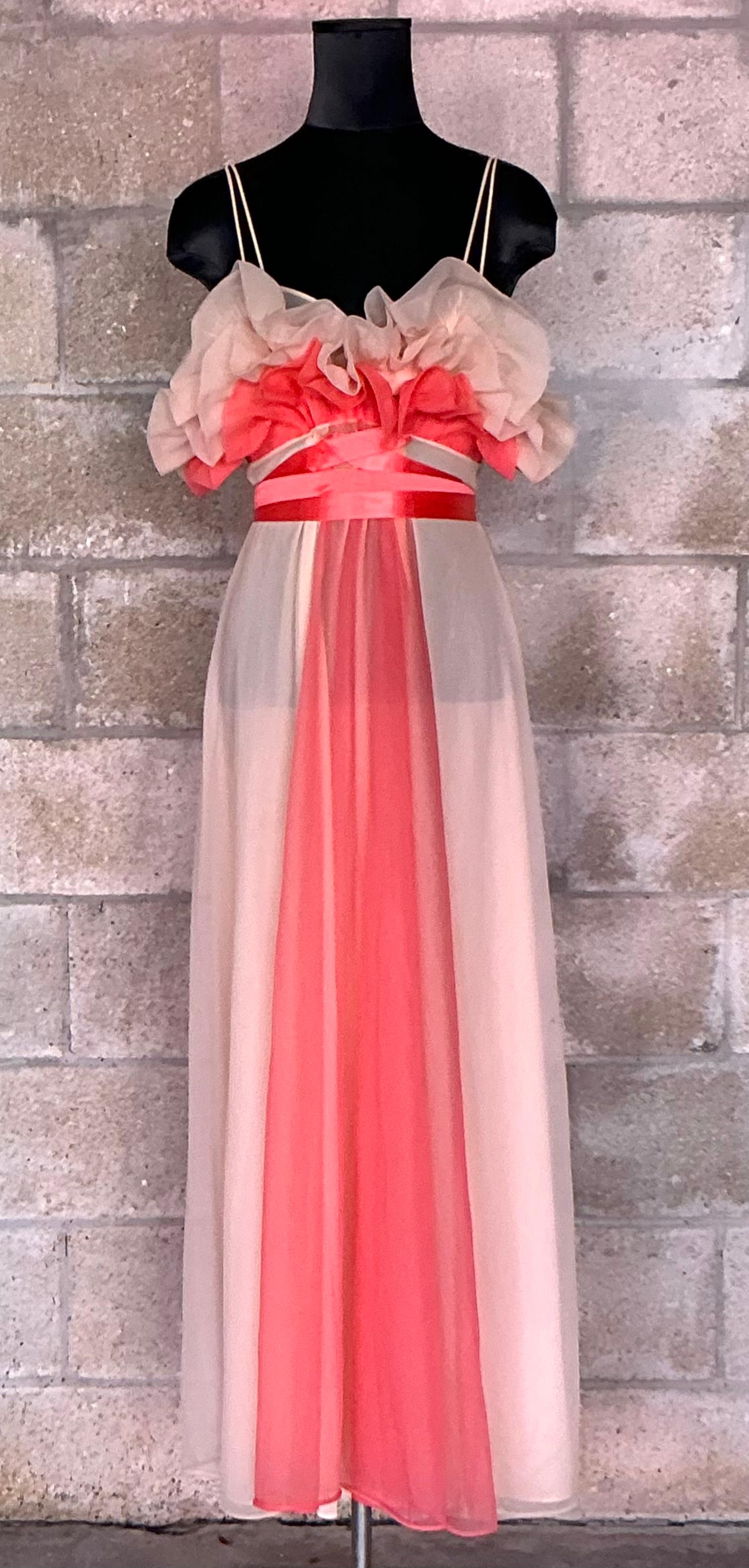 Women's or Men's Vintage MCM Ruffle Nightgown For Sale