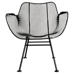 Vintage MCM Russell Woodard “Sculptura” Mesh Iron Lounge Chair