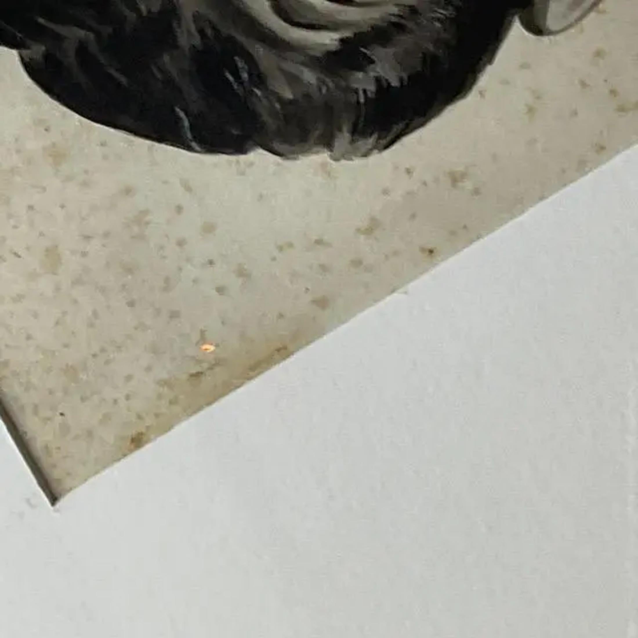Vintage MCM Ciencia Ficción Firmado Boceto Original a Tinta de la Cara de un Hombre siglo XX en venta