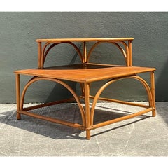 Vintage MCM Stacked Corner Table