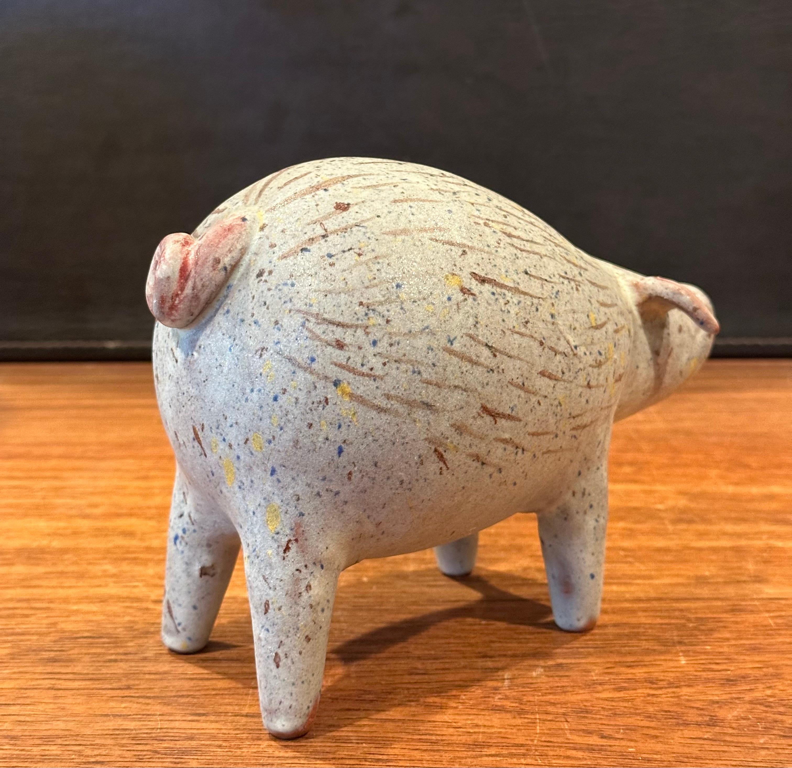 Scultura di maiale in gres MCM vintage di Alfaraz in vendita 1