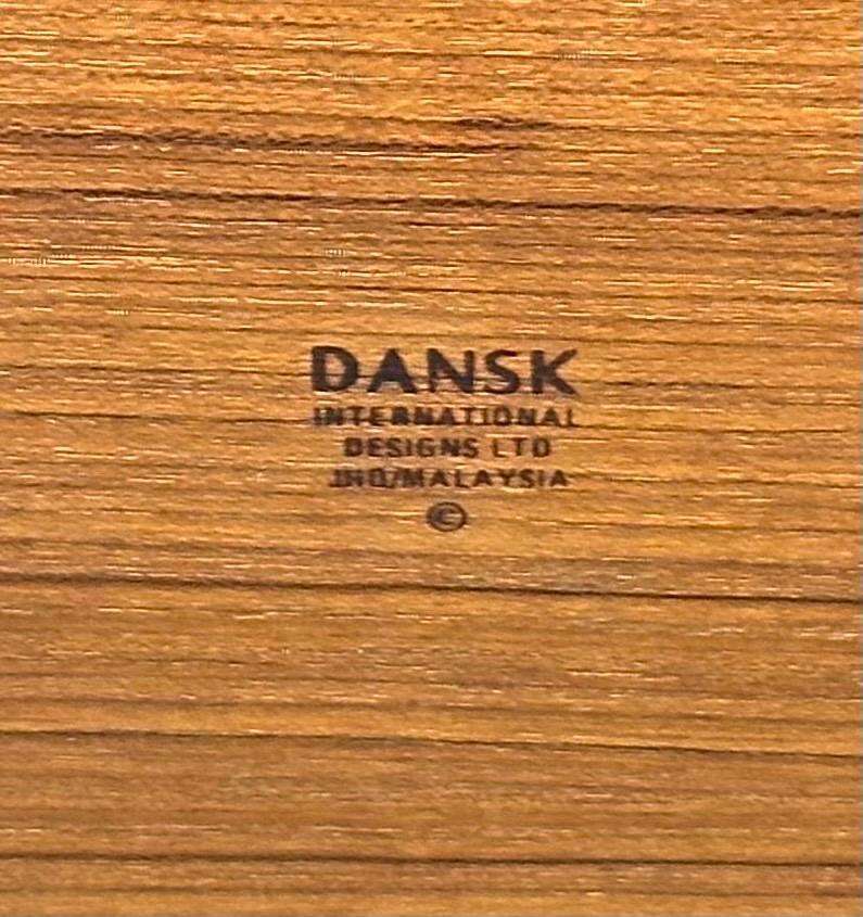 Vintage MCM Teak Serving Tray with Rails by Dansk For Sale 5