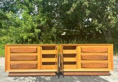 Vintage MCM VanLeigh Crest Dressers - a Pair