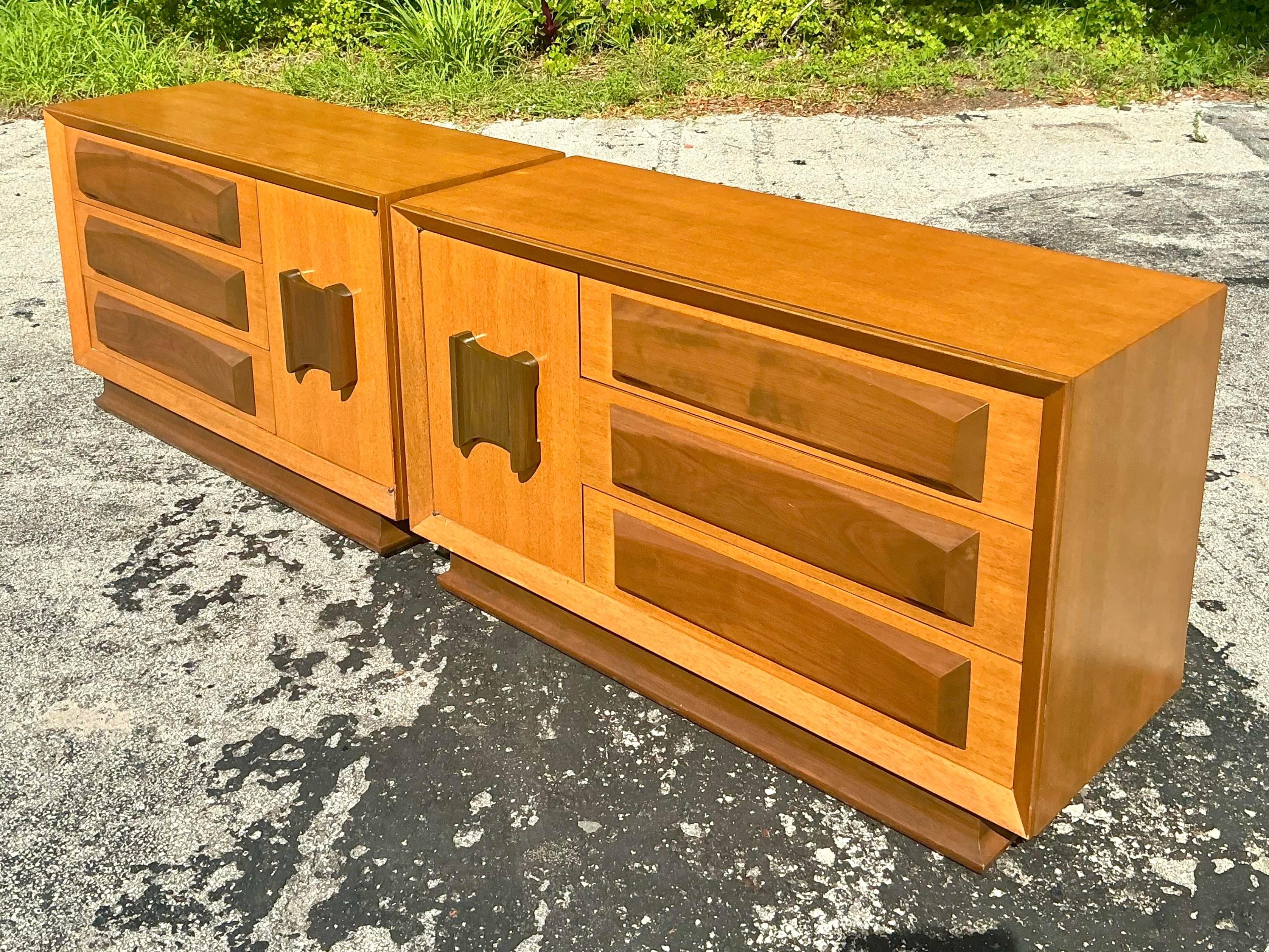 Vintage MCM VanLeigh Crest Dressers - a Pair 2