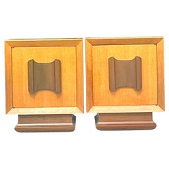 Vintage MCM VanLeigh Crest Nightstands - a Pair