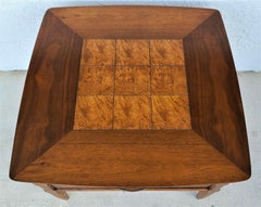 Lane Vintage MCM Walnut and Burl Side End Table
