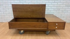 Vintage MCM Walnut Coffee Table Designed After Kipp Stewart for Drexel