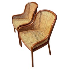 Vintage MCM Ward Bennett “Landmark” Cane Chairs, a Pair