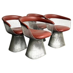 Vintage MCM Warren Platner for Knoll Chrome Dining Chairs - Set of 4