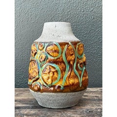 Vintage MCM West German Glazed Ceramic Vase
