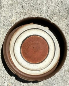 Vintage MCM Monumentale Tedesco Occidentale Posacenere in ceramica opaca