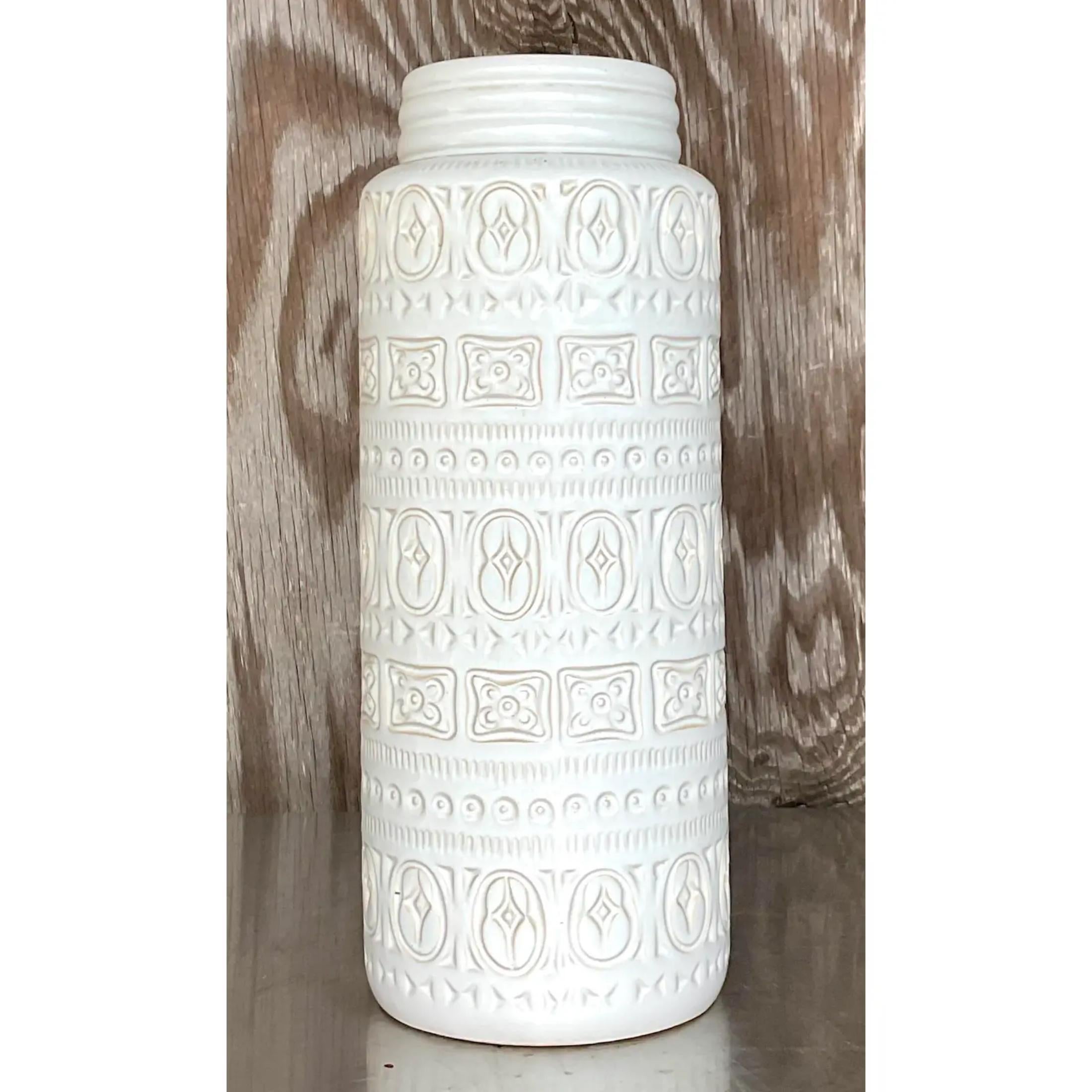 20th Century Vintage MCM West German Studio Pottery Vase For Sale