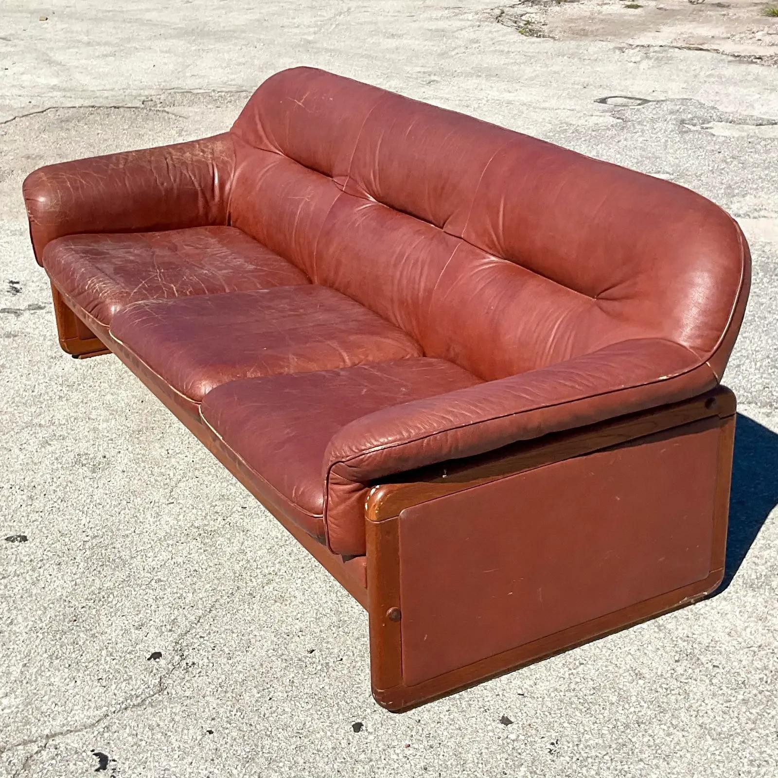 mcm leather sofa