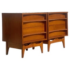 Retro MCM Young Manufacturing Nightstands, a Pair