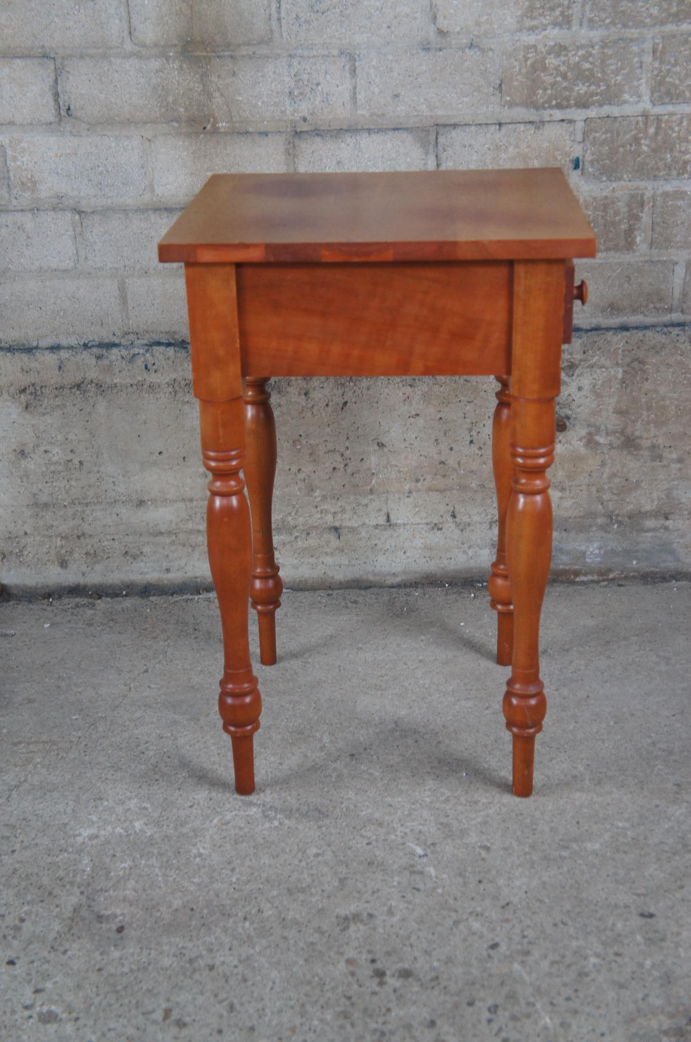 Vintage McMahan Furniture Co. Early American Cherry Side Table Nightstand 28