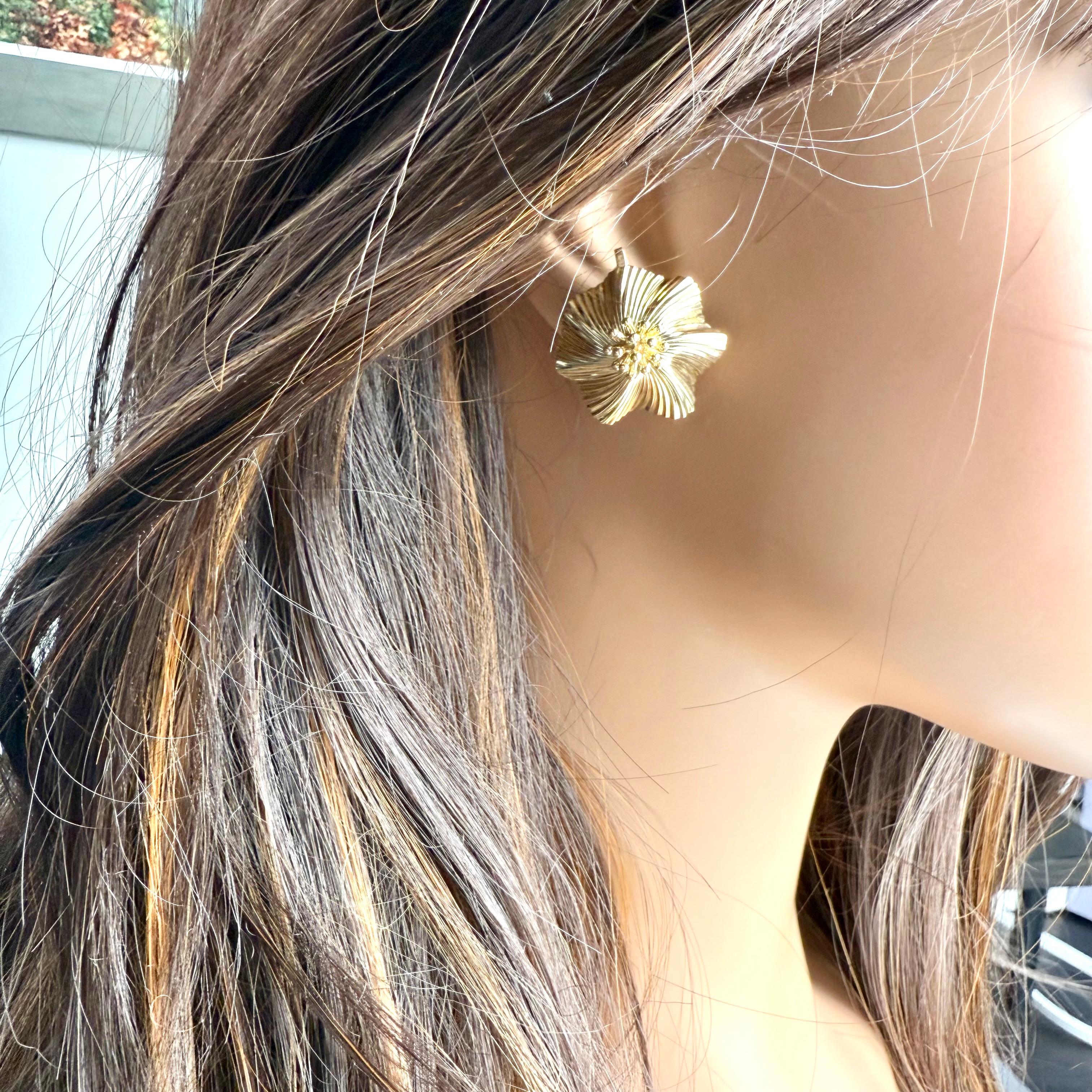 Vintage McTeigue für Tiffany & Co 14K Gelbgold Ohrclips aus Gelbgold Damen im Angebot