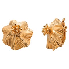 Boucles d'oreilles à clip en or jaune 14K de McTeigue pour Tiffany & Co