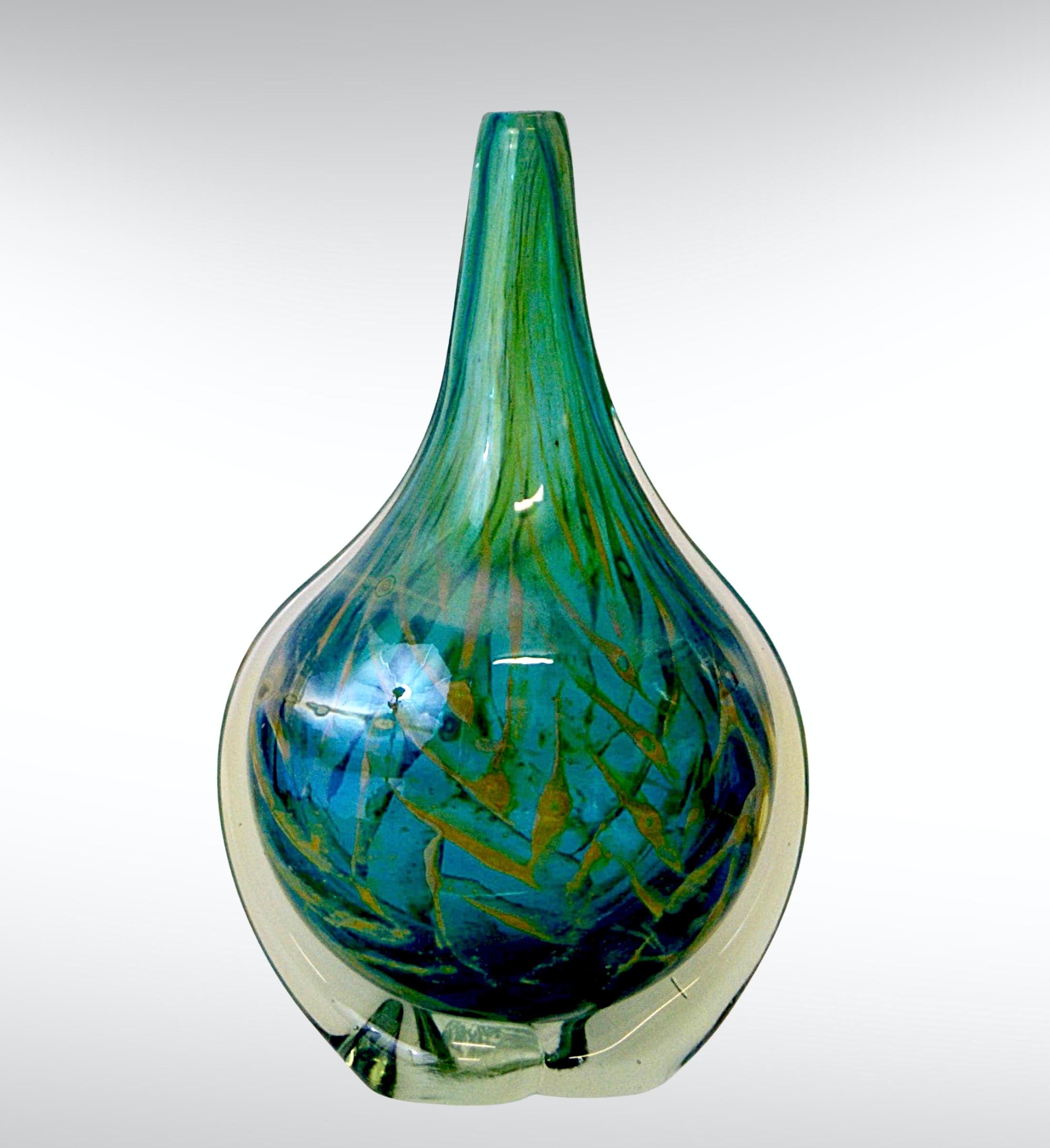 20th Century Vintage Mdina Fish Vase by Michael Harris 1970s