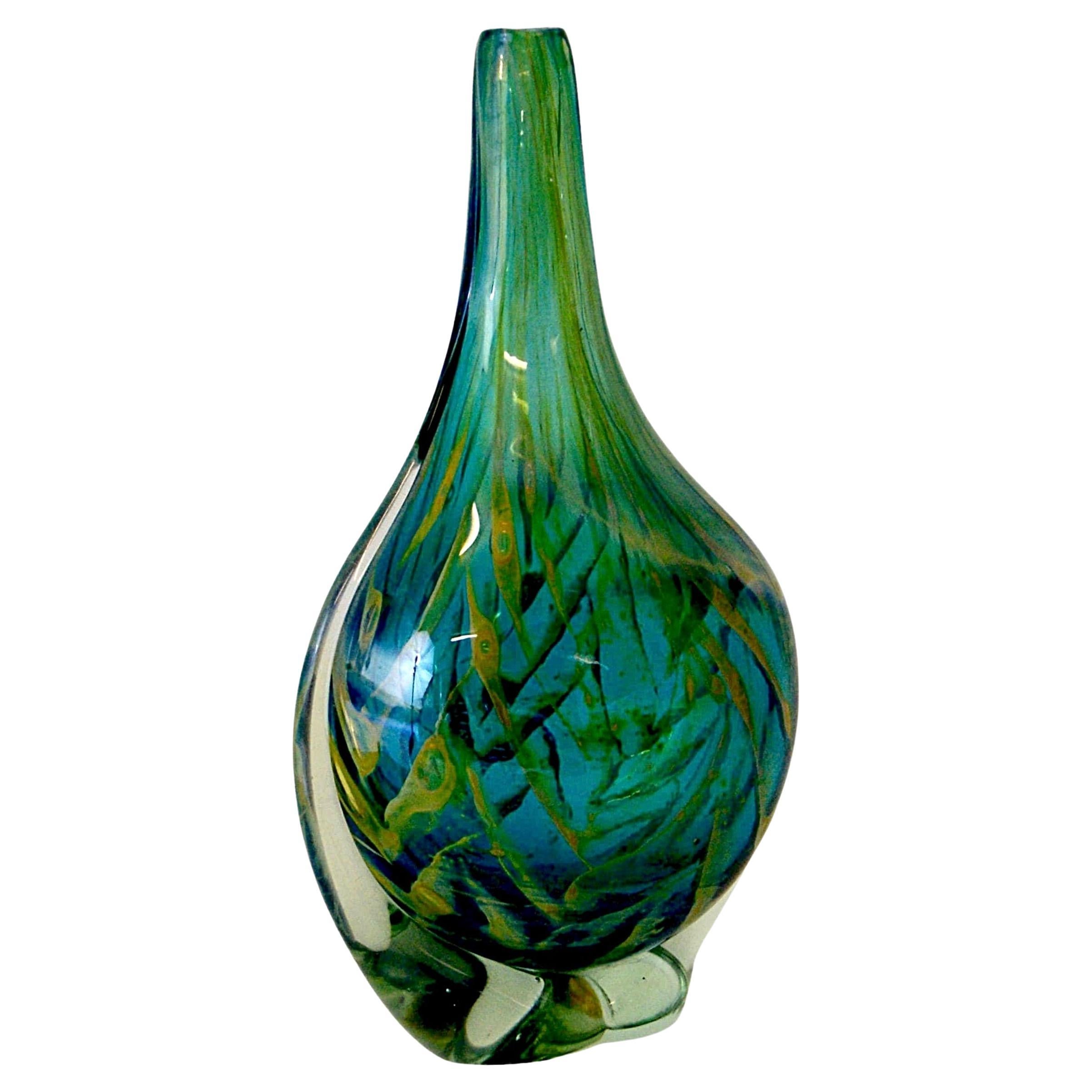 Vintage Mdina Fish Vase by Michael Harris 1970s