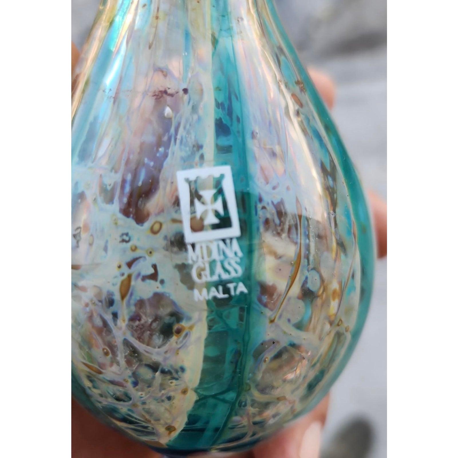 Vintage Mdina Malta Glas Vase im Angebot 5