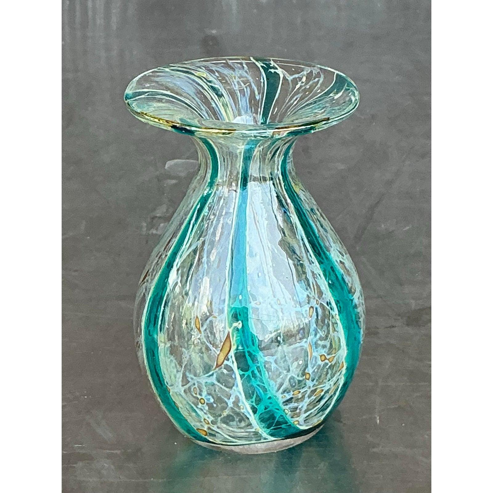 Vintage Mdina Malta Glas Vase im Zustand „Gut“ im Angebot in West Palm Beach, FL