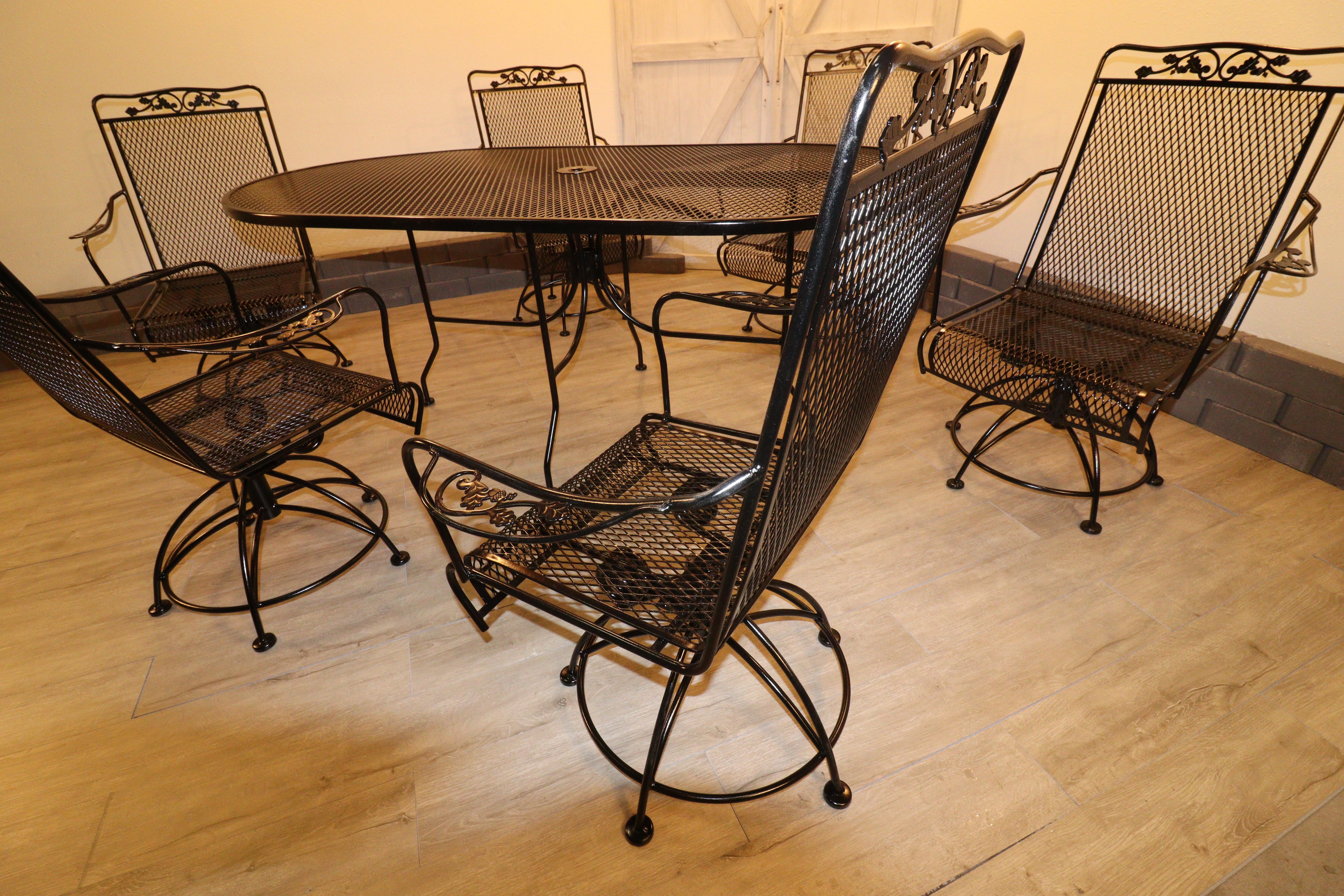 Set da giardino per famiglie in ferro battuto Meadow Craft 