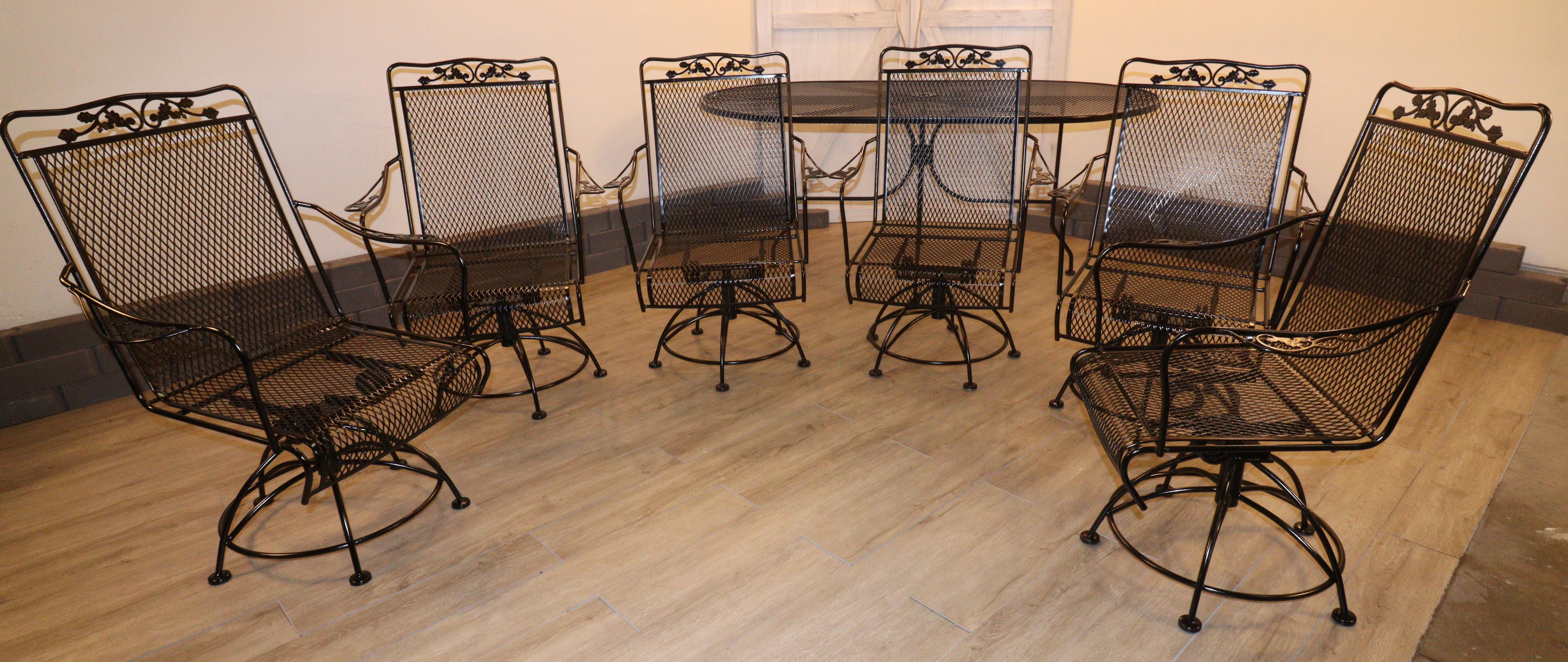 Set da giardino per famiglie in ferro battuto Meadow Craft 