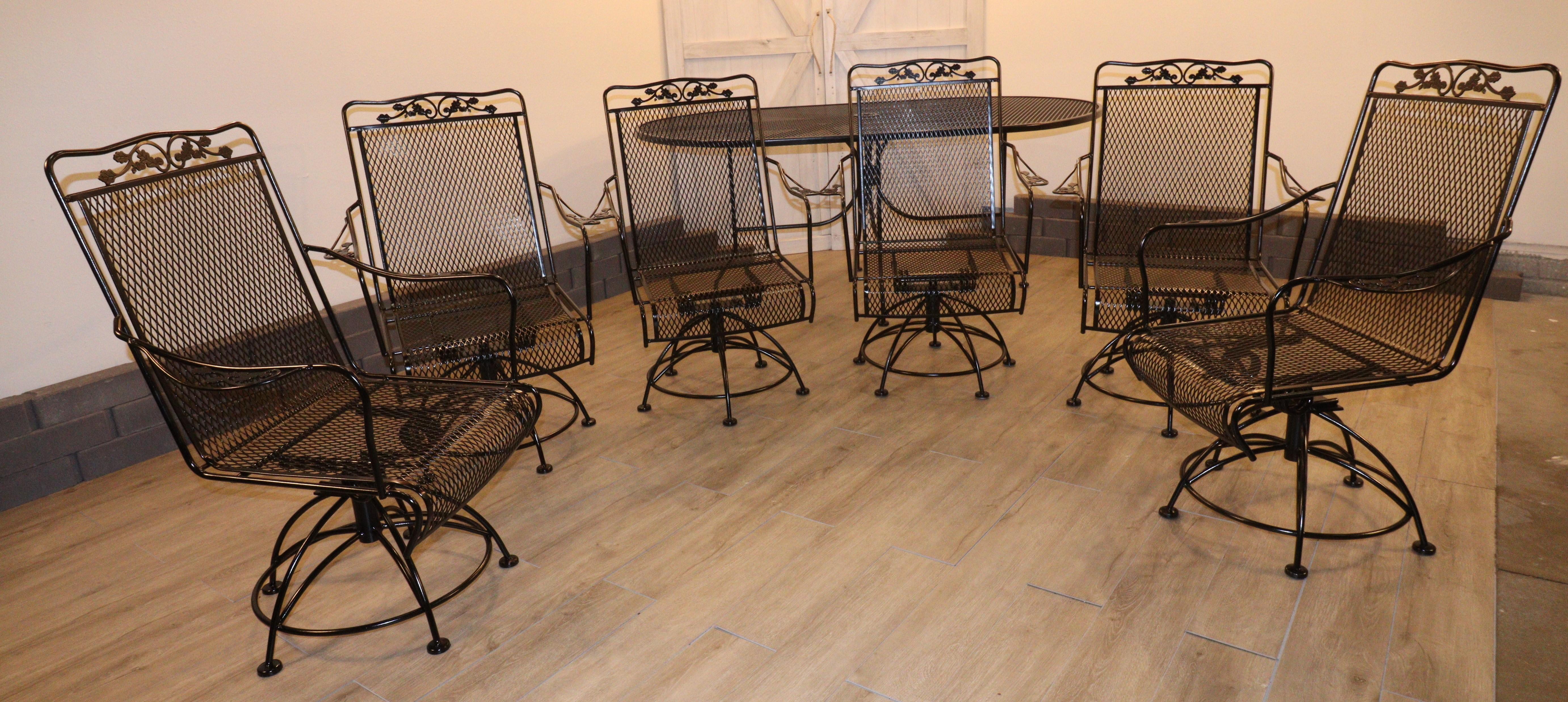 Set da giardino per famiglie in ferro battuto Meadow Craft 