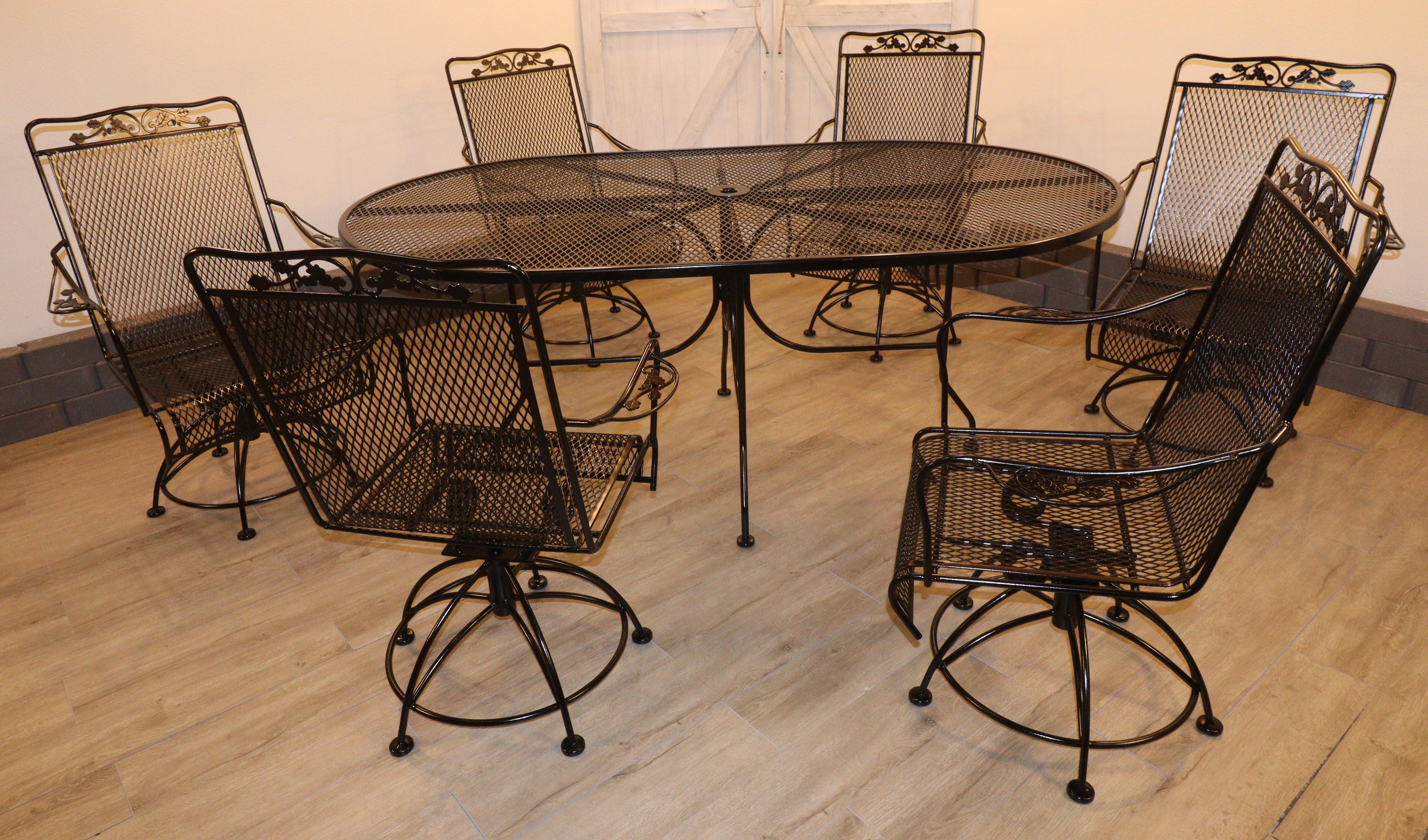 Americano Set da giardino per famiglie in ferro battuto Meadow Craft 