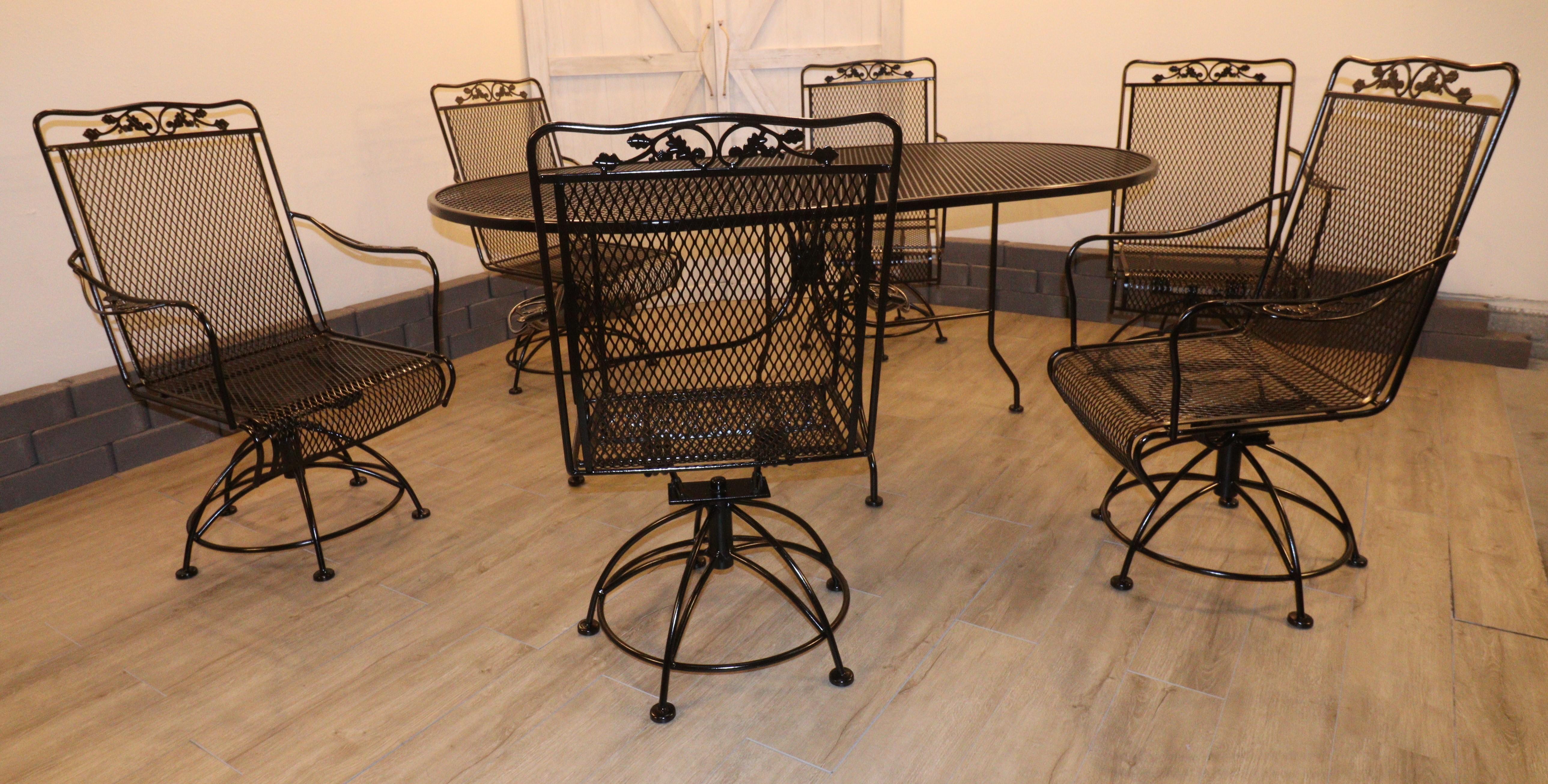 Saldato Set da giardino per famiglie in ferro battuto Meadow Craft 