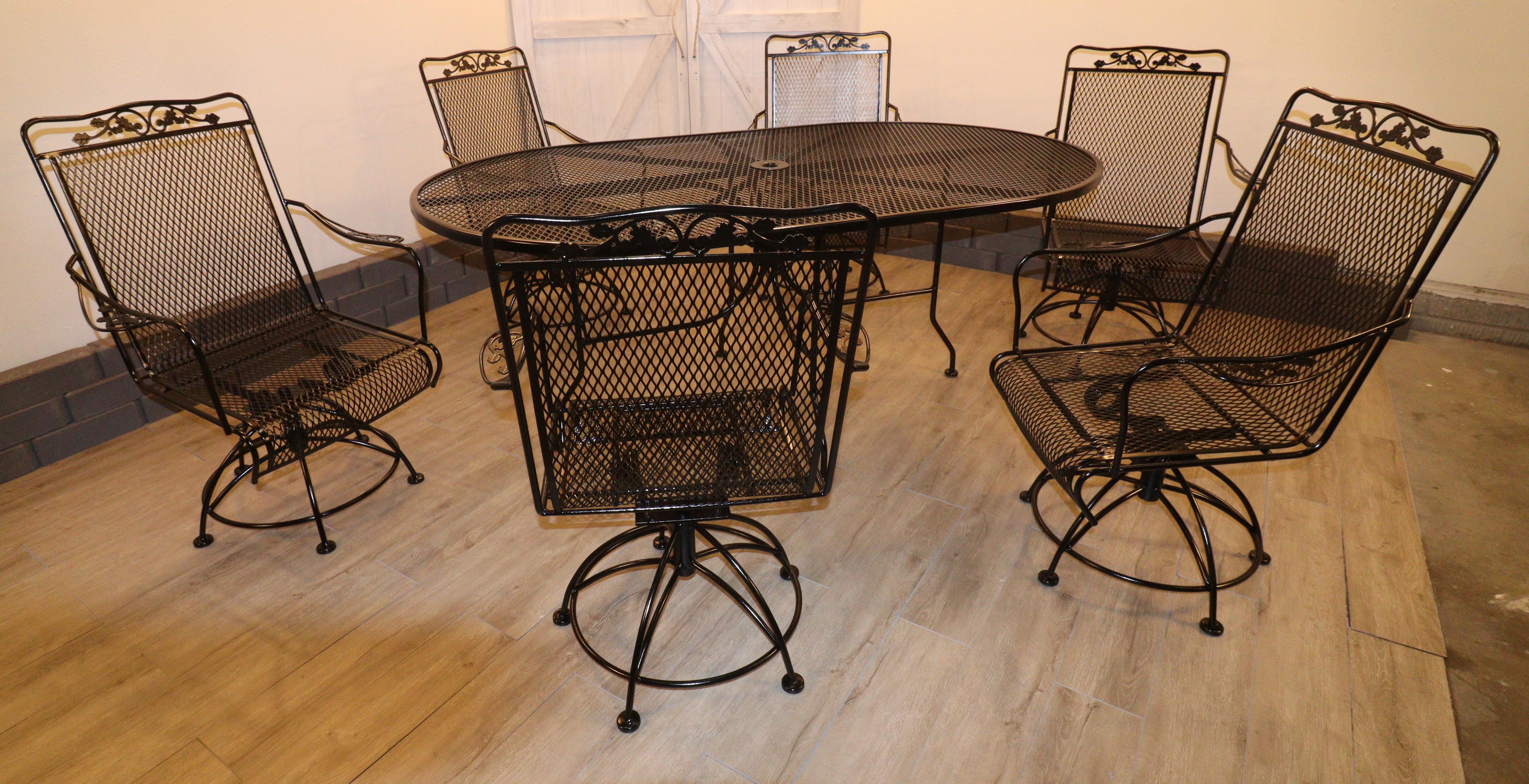 Set da giardino per famiglie in ferro battuto Meadow Craft 