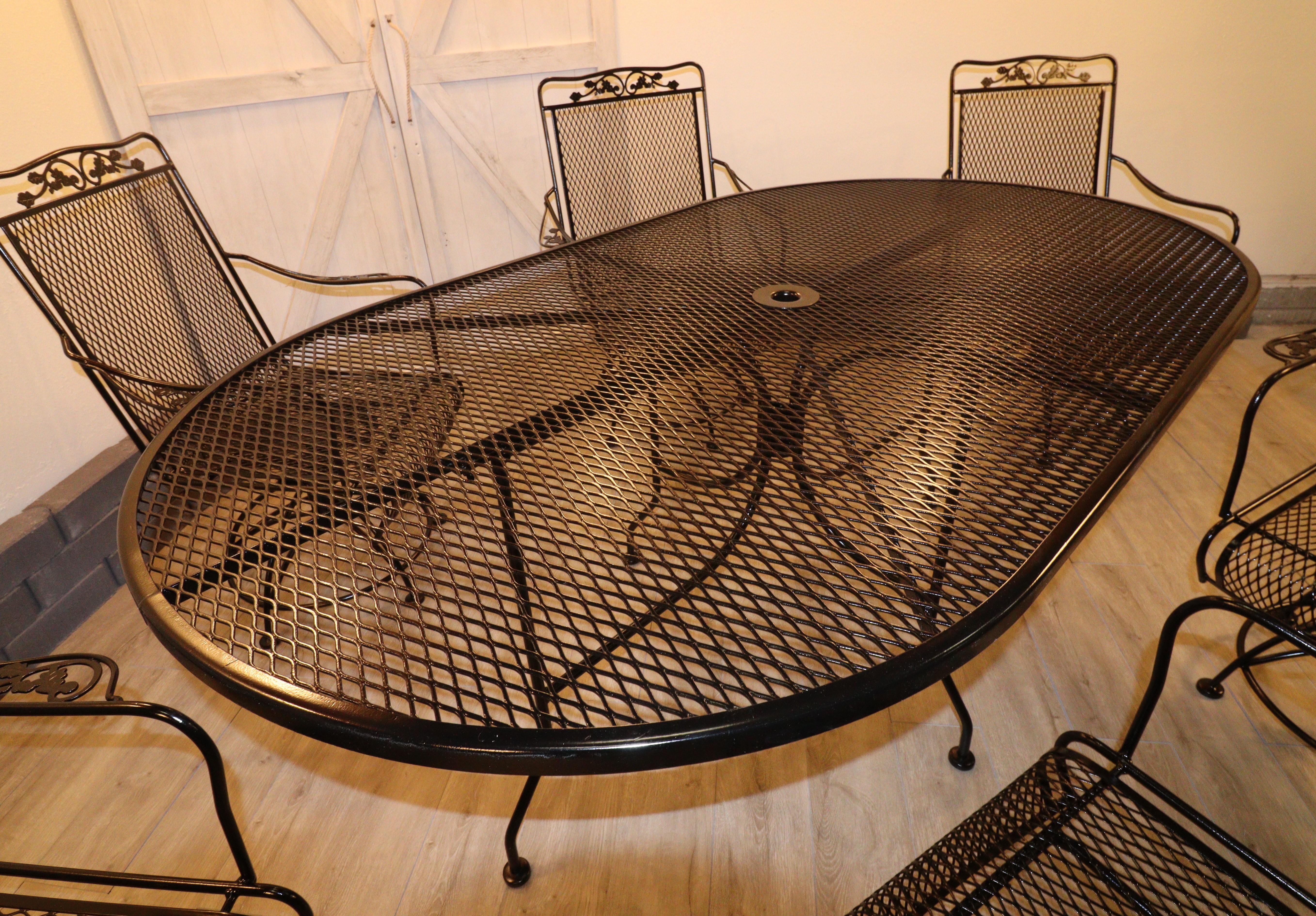 Set da giardino per famiglie in ferro battuto Meadow Craft 