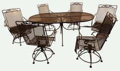 Vintage Meadow Craft "Dogwood" wrought-iron family patio set