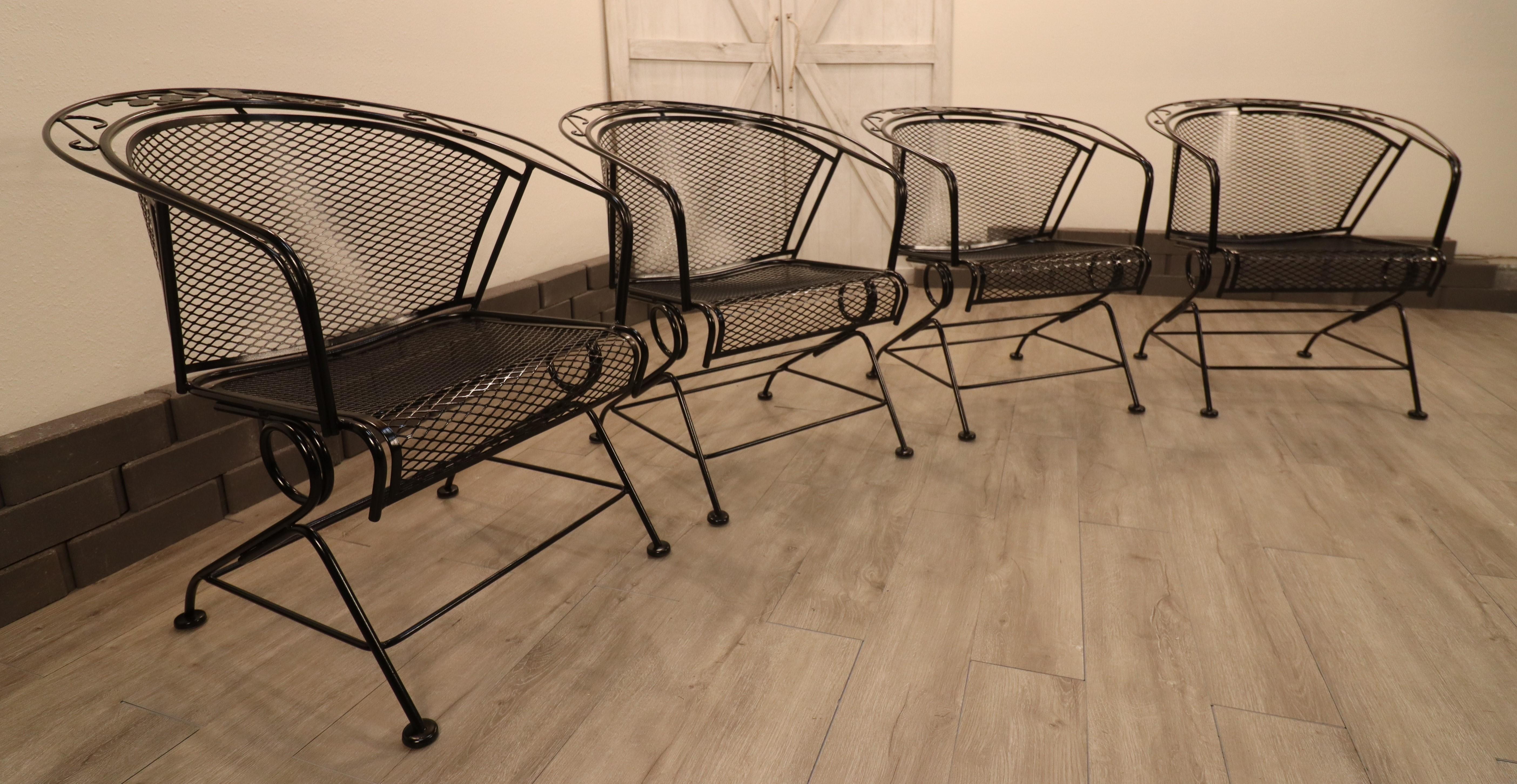 Soudé Chaises de printemps Meadow Craft à motifs floraux et feuilles en vente