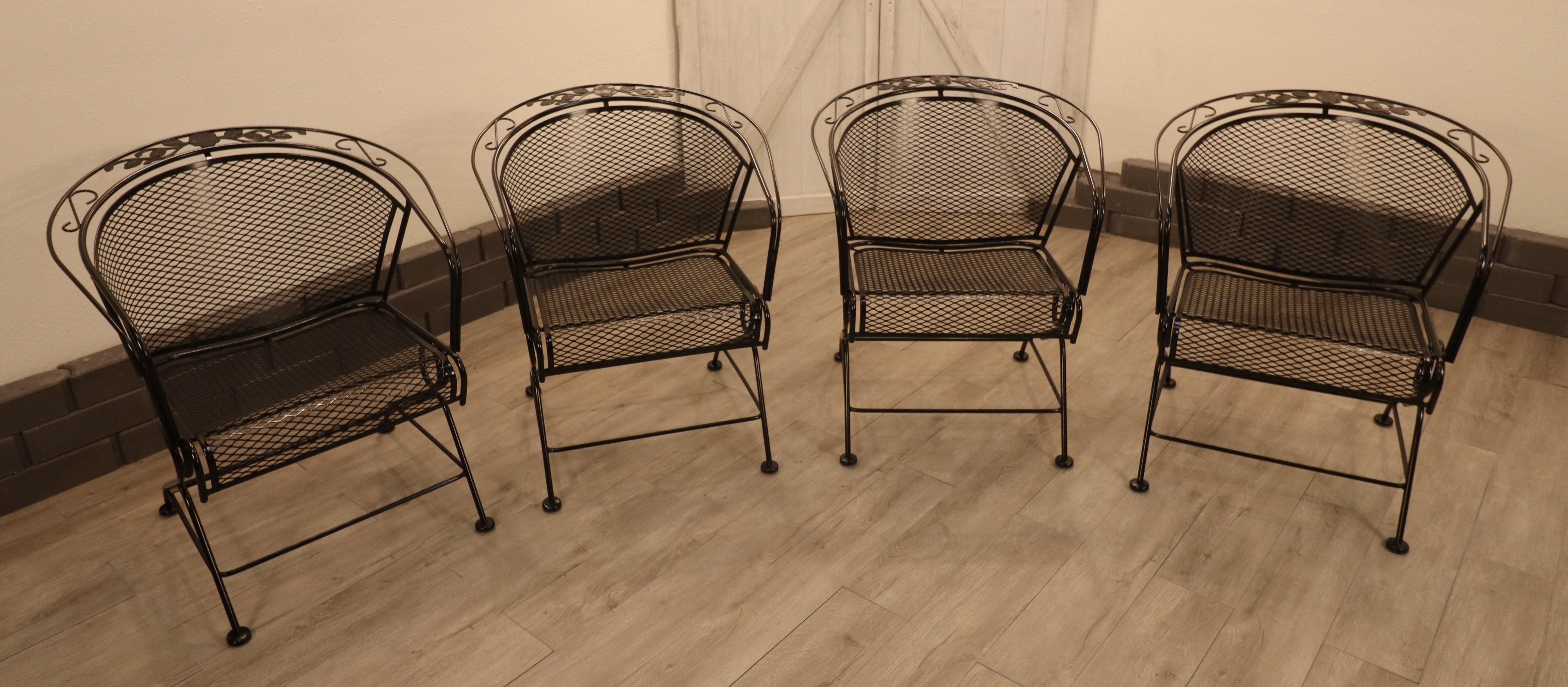 Fin du 20e siècle Chaises de printemps Meadow Craft à motifs floraux et feuilles en vente