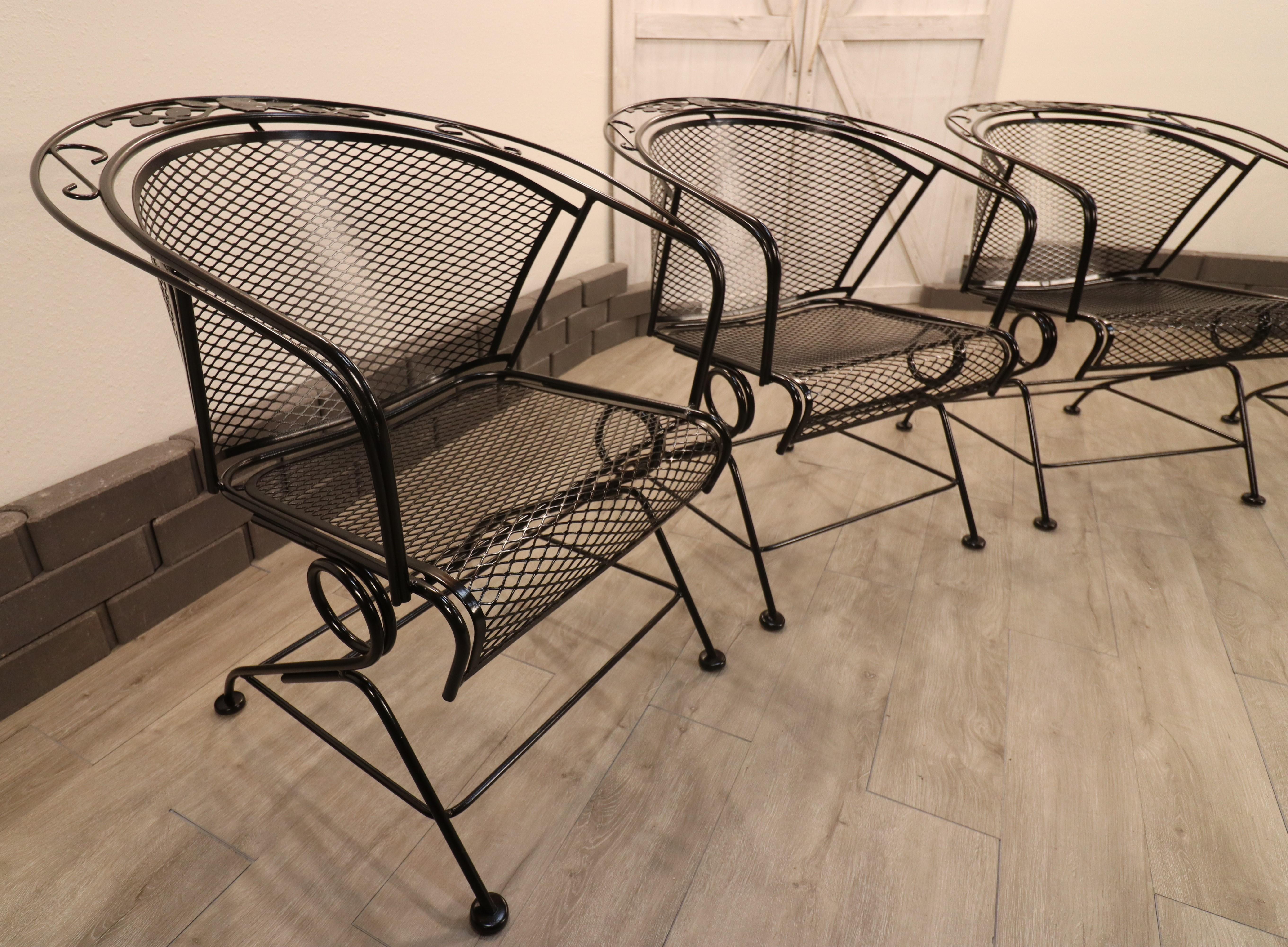 Chaises de printemps Meadow Craft à motifs floraux et feuilles en vente 1